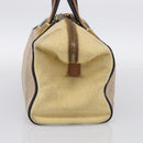 FENDI Chameleon Bag Boston Bag Canvas Beige Gold Auth 214925-5
