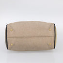 FENDI Chameleon Bag Boston Bag Canvas Beige Gold Auth 214925-9