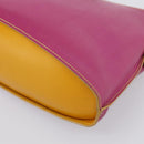 FENDI Shoulder Bag Leather Pink Gold Auth 214926A-10