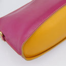 FENDI Shoulder Bag Leather Pink Gold Auth 214926A-13