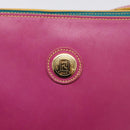FENDI Shoulder Bag Leather Pink Gold Auth 214926A-14