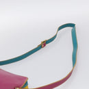 FENDI Shoulder Bag Leather Pink Gold Auth 214926A-8