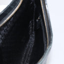 GUCCI Bamboo Jackie Shoulder Bag Suede Black Gold 001 4062 Auth 214927A-19