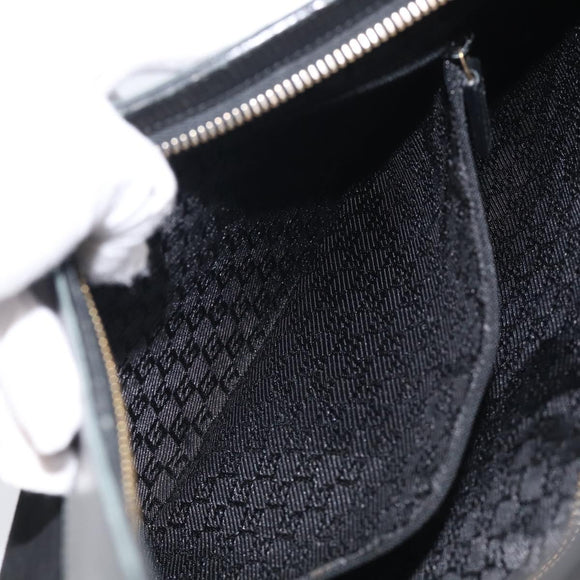 GUCCI Bamboo Jackie Shoulder Bag Suede Black Gold 001 4062 Auth 214927A