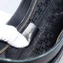 GUCCI Bamboo Jackie Shoulder Bag Suede Black Gold 001 4062 Auth 214927A-22