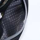 GUCCI Bamboo Jackie Shoulder Bag Suede Black Gold 001 4062 Auth 214927A-23