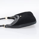 GUCCI Bamboo Jackie Shoulder Bag Suede Black Gold 001 4062 Auth 214927A-4
