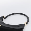 GUCCI Bamboo Jackie Shoulder Bag Suede Black Gold 001 4062 Auth 214927A-8