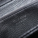 Miu Miu Madras Long Wallet Leather Black Silver Auth 214934A-15