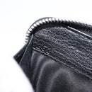 Miu Miu Madras Long Wallet Leather Black Silver Auth 214934A-24