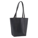 BURBERRY Tote Bag Leather Black Silver Auth 214935-1