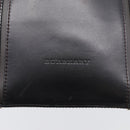 BURBERRY Tote Bag Leather Black Silver Auth 214935-14