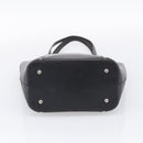 BURBERRY Tote Bag Leather Black Silver Auth 214935-9