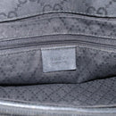 GUCCI GG Canvas Bamboo Hand Bag Nylon Black Silver 002 1010 Auth 214937-15