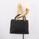 GUCCI GG Canvas Bamboo Hand Bag Nylon Black Silver 002 1010 Auth 214937-24