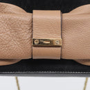 Chloe Chain Shoulder Bag Leather Black Gold Auth 214938A-14