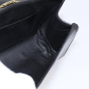 Chloe Chain Shoulder Bag Leather Black Gold Auth 214938A-18