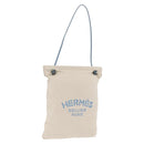 HERMES Aline PM Shoulder Bag Canvas Beige Gold Auth 214942A-1
