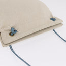 HERMES Aline PM Shoulder Bag Canvas Beige Gold Auth 214942A-7