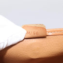 CELINE Macadam Canvas Pouch PVC Leather Brown Gold Auth 214943A-17