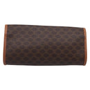 CELINE Macadam Canvas Pouch PVC Leather Brown Gold Auth 214943A-3