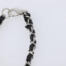 CHANEL Bag Charm Rubber Black Silver CC Auth 214946-10