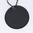 CHANEL Bag Charm Rubber Black Silver CC Auth 214946-11