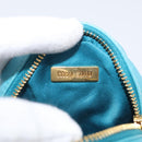 Miu Miu Matelasse Coin Purse Leather Blue Gold Auth 214948A-15