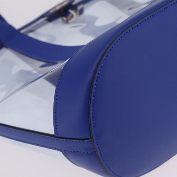 kate spade Tote Bag Leather Vinyl Blue Auth 214957A