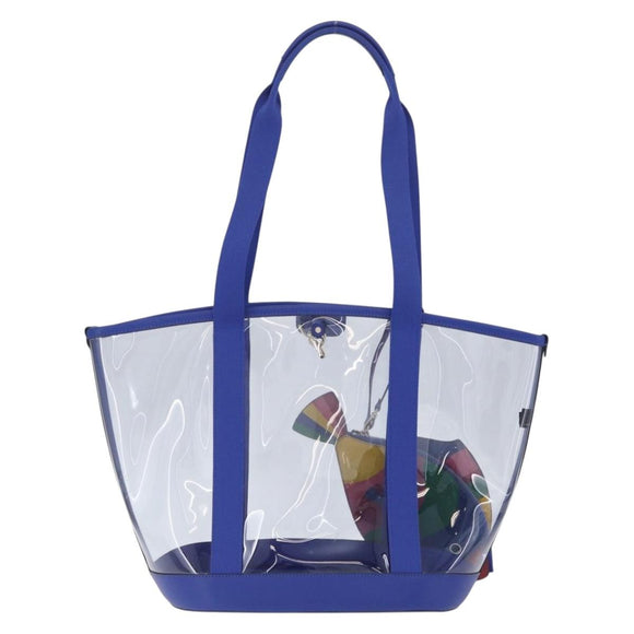 kate spade Tote Bag Leather Vinyl Blue Auth 214957A
