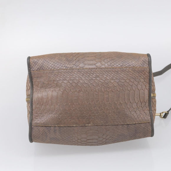 See By Chloe Shoulder Bag Leather Beige Gold Auth 214967A
