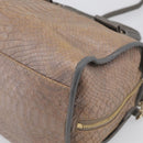 See By Chloe Shoulder Bag Leather Beige Gold Auth 214967A-12
