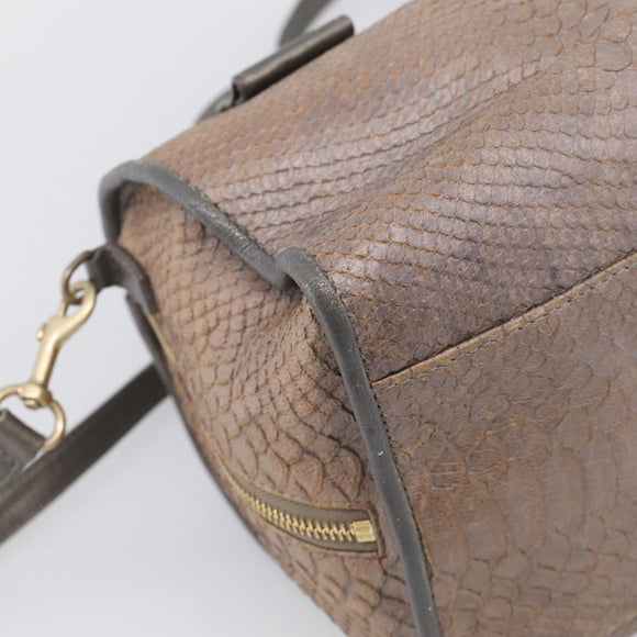 See By Chloe Shoulder Bag Leather Beige Gold Auth 214967A