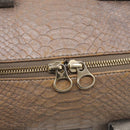 See By Chloe Shoulder Bag Leather Beige Gold Auth 214967A-17