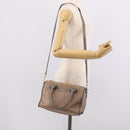 See By Chloe Shoulder Bag Leather Beige Gold Auth 214967A-25