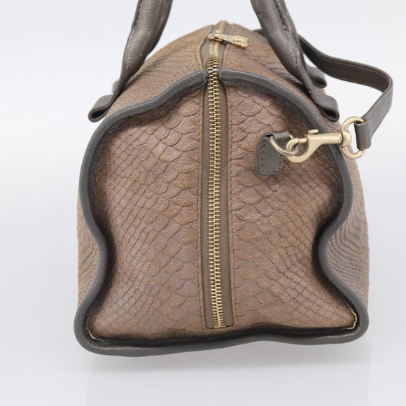 See By Chloe Shoulder Bag Leather Beige Gold Auth 214967A