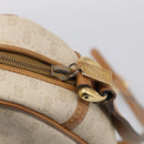 GUCCI Micro GG Supreme Shoulder Bag PVC Beige Gold Auth 215187-15