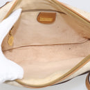 GUCCI Micro GG Supreme Shoulder Bag PVC Beige Gold Auth 215187-18