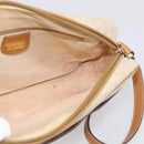 GUCCI Micro GG Supreme Shoulder Bag PVC Beige Gold Auth 215187-19
