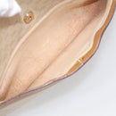 GUCCI Micro GG Supreme Shoulder Bag PVC Beige Gold Auth 215187-23