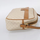 GUCCI Micro GG Supreme Shoulder Bag PVC Beige Gold Auth 215187-5