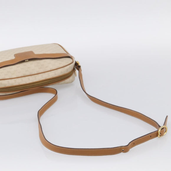 GUCCI Micro GG Supreme Shoulder Bag PVC Beige Gold Auth 215187
