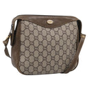 GUCCI GG Plus Supreme Shoulder Bag PVC Leather Beige Gold Auth 215190-1