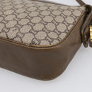 GUCCI GG Plus Supreme Shoulder Bag PVC Leather Beige Gold Auth 215190-12