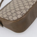 GUCCI GG Plus Supreme Shoulder Bag PVC Leather Beige Gold Auth 215190-13