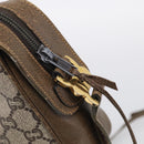 GUCCI GG Plus Supreme Shoulder Bag PVC Leather Beige Gold Auth 215190-14