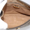 GUCCI GG Plus Supreme Shoulder Bag PVC Leather Beige Gold Auth 215190-17