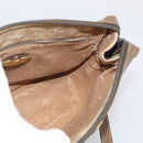 GUCCI GG Plus Supreme Shoulder Bag PVC Leather Beige Gold Auth 215190-18