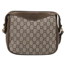 GUCCI GG Plus Supreme Shoulder Bag PVC Leather Beige Gold Auth 215190-3