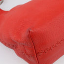 Bottega Veneta Shoulder Bag Leather Red Silver Auth 215194V-11